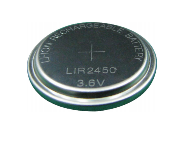 LIR2450            Batería Recargable, Pila de Botón, Celda Única, 3.6 V, Ion Litio, 120 mAh, 2450, Contacto a Presión