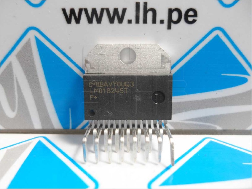 LMD18245T / NOPB           IC: driver; controlador de motor; 3A; 55V; Canales: 2; TO220-15