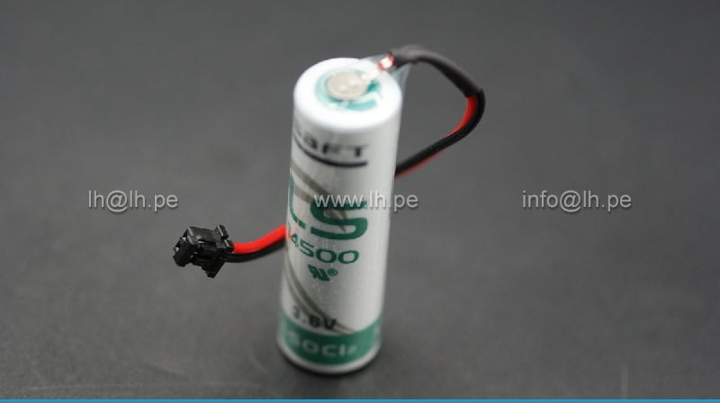 LS14500-MDS                  Batería lithium 3.6V, 2400mAh, AA, con salida cable y conector negro, SAFT