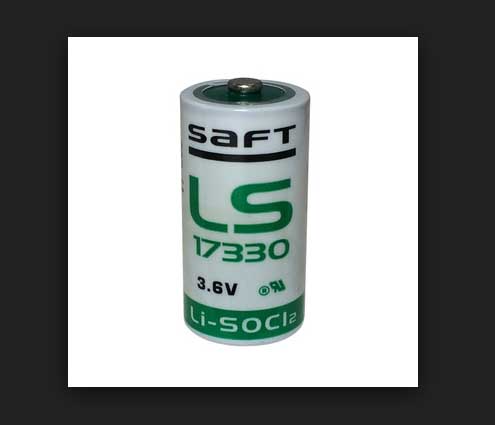 Pile 2-3A 3.6V Lithium Thionyle Chloride 2.1Ah LS17330 SAFT