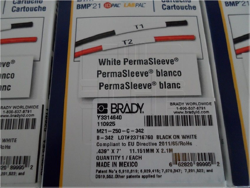 M21-375-C-342        CINTA ID PAL TERMOCONTRAIBLE, WHITE