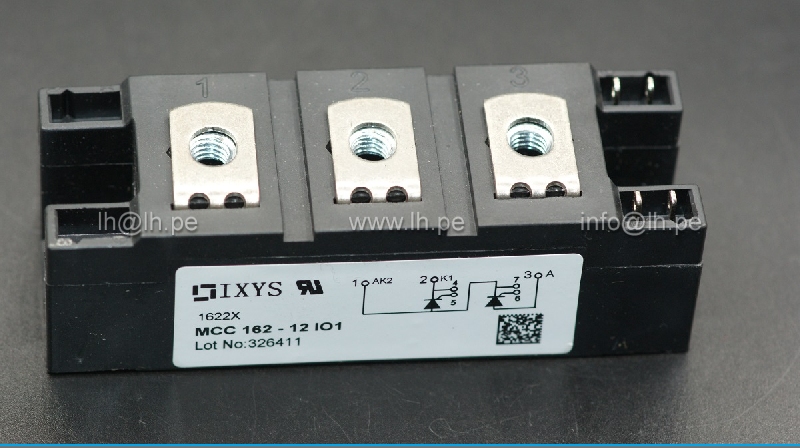 MCC162-12IO1                      Módulo doble thyristor 162A, 1200V, marca IXYS