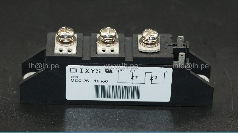 MCC26-16IO1B          Módulo Thyristor, doble serial, 1600V, 27A, TO240AA