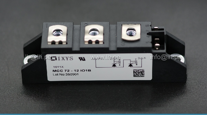 MCC72-12IO1B                     Modulo doble thyristor 85A, 1200V; TO240AA; Ufmax: 1,74V, IXYS