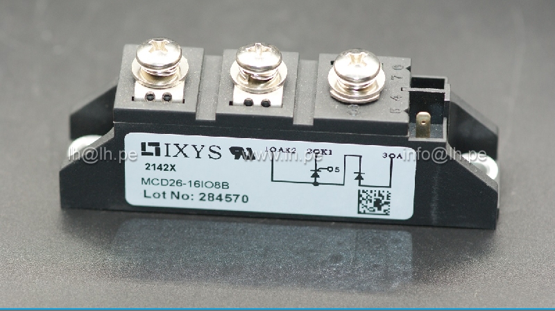 MCD26-16IO8B                   Módulo Thyiristor & Diodo, 27A, 1600V, TO240AA; Ufmax: 1,27V, IXYS