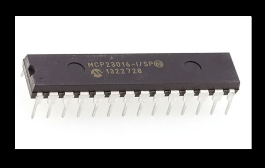 MCP23016-I/SP            Circuito integrado de interfaz, ampliación I/O, 400kbps, 2-5.5VDC, I2C