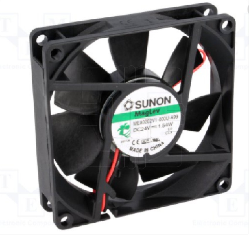 ME80202V1-000U-A99          Ventilador axial 24VDC, 80x80x20mm, 61.16m3/h