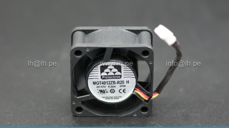 MGT4012ZB-R20H                 Ventilador de refrigeración 12VDC, 0.22A, 40x40x20mm, de 3 hilos y conector, Protechnic