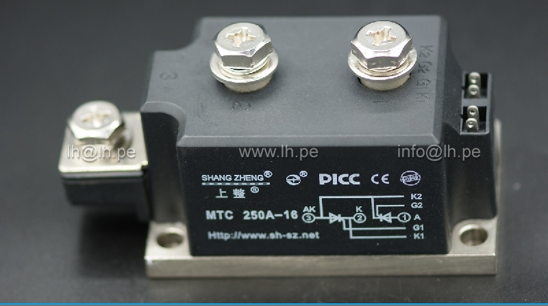 MTC250A-16                 Modulo Pack doble Thyristor 250Amp. 1600V, ZAHNG ZHENG