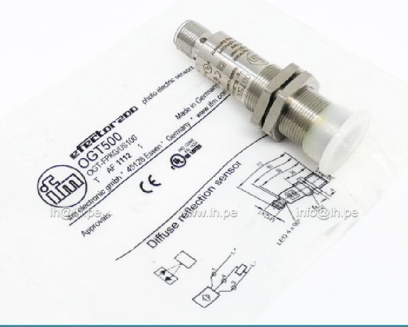 OGT500 OGT-FPKG/US100                  Sensor de reflexión difuso OGT500, rango de detección; Marca: IFM