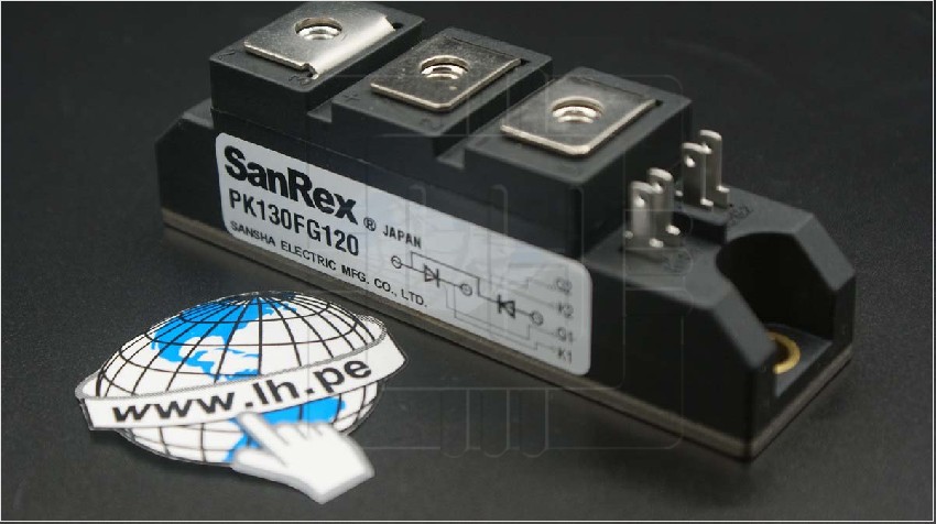 PK130FG120         MODULO THYRISTOR SCR 130A 1200V SANREX PAK