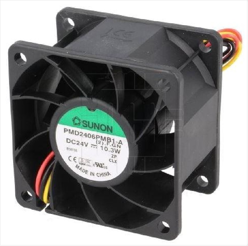 PMD2406PMB1-A.(2).F.GN            Ventilador axial, tipo VDC, 24VDC, 60x60x38mm, 96m3/h