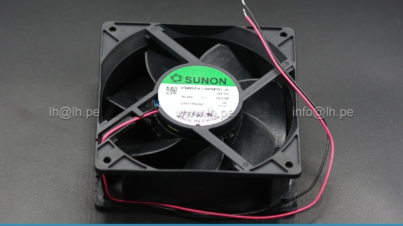 PMD2412PMB1-A(2).GN                                 Ventilador Axial 24VDC,120x120x38mm, 0.76A, 2 cables, Marca Sunon