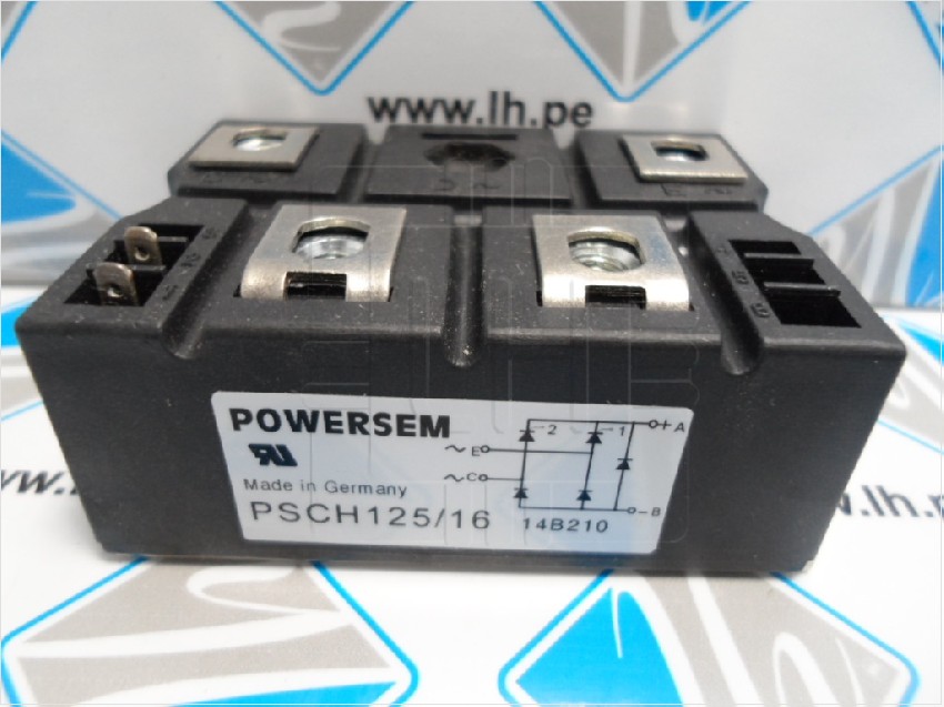 PSCH125/16    Modulo Phase 125A, 1600V, Half Controlled Rectifier