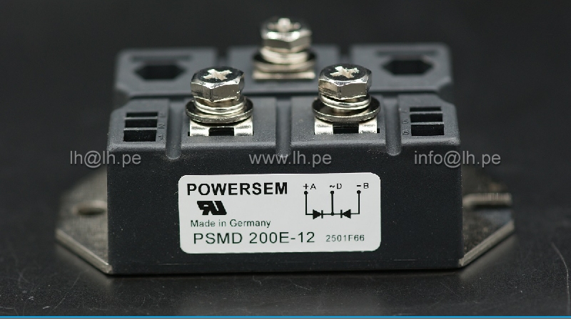PSMD200E-12                   Modulo de diodos de recuperación rápida 200A, 1200V, POWERSEM