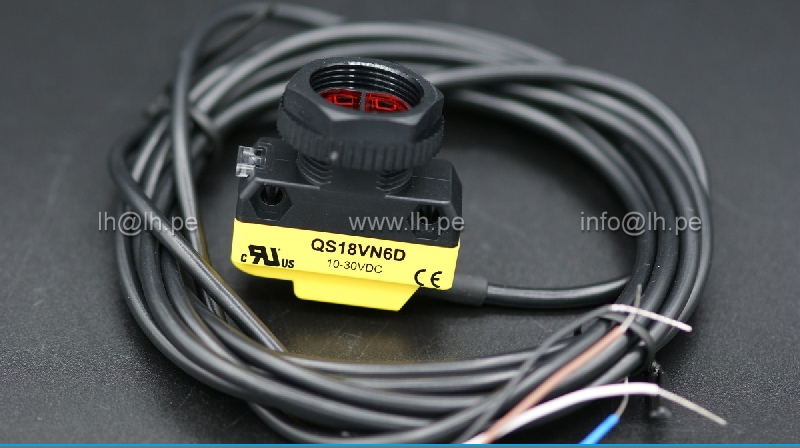 QS18VN6D           Sensor fotoeléctrico rango 450mm, 10-30VDC, NPN, 2 metros, Marca: Banner