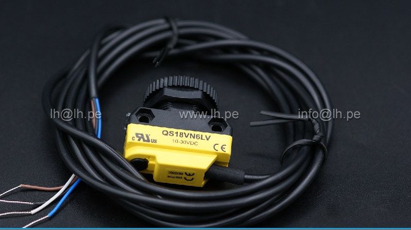 QS18VN6LV                       Sensor FotoElectico retro: 6.5mm, 10-30VDC, NPN con cable, QS18, Banner Engineering