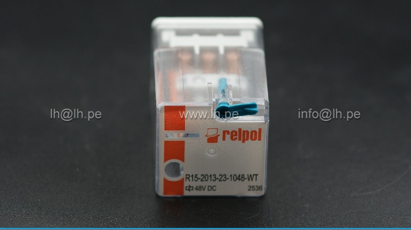 R15-2013-23-1048-WT               Rele industrial encapsulado 48VDC, 10/250VAC, 11 Pines  Relpol