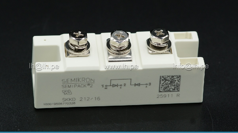SKKD212/16                     Modulo doble diodo 212A, 1600V, If: 212A; SEMIPACK2; A23; 340A, SEMIKRON