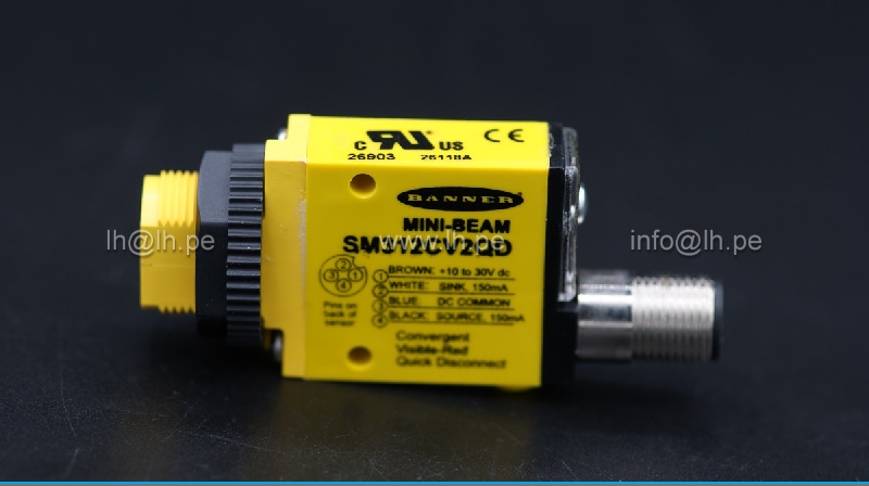 SM312CV2QD                 Sensores ópticos 1.693" (43mm) NPN/PNP - Oscuridad encendida, luz encendida, BANNER