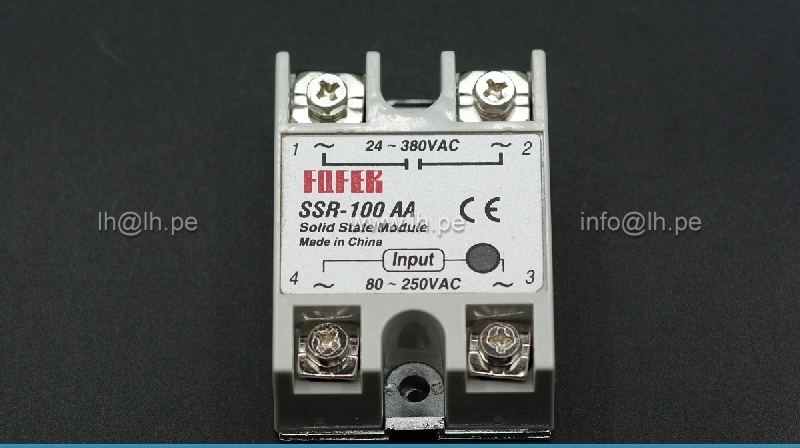 SSR-100AA                 Relé de stado sólido Input 80-250V entrada 24-380VAC, Fotek