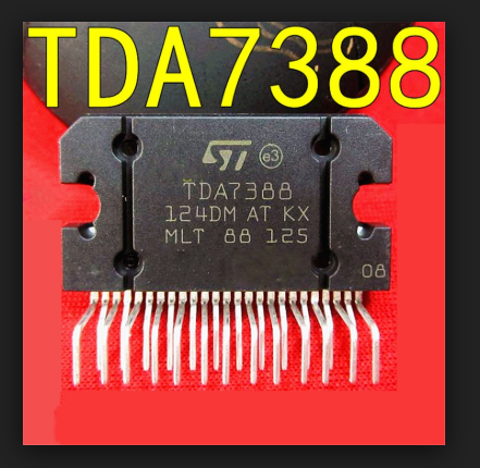 TDA7388        Circuito integrado, amplificador audio, FLEXIWATT25, 45W