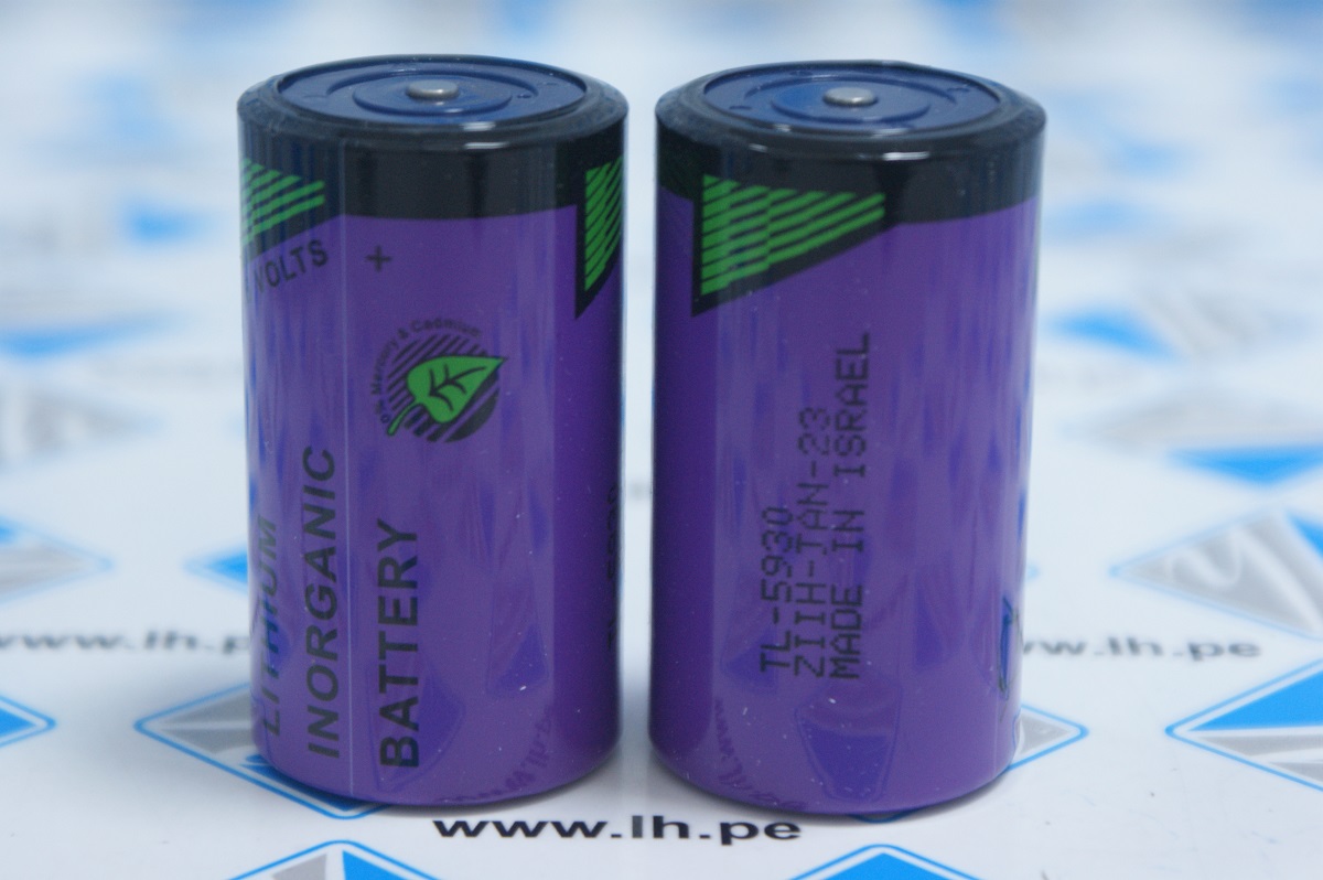 TL-5930        Batería Lithium Size: D, Cell 3.6 V, 19000mAh, marca TADIRAN.