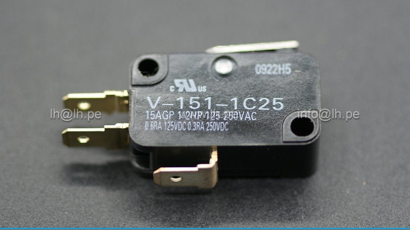 V-151-1C25                Interruptores de acción básicos / a presión 15A 250VAC 250VDC 1.96N Screw Mount