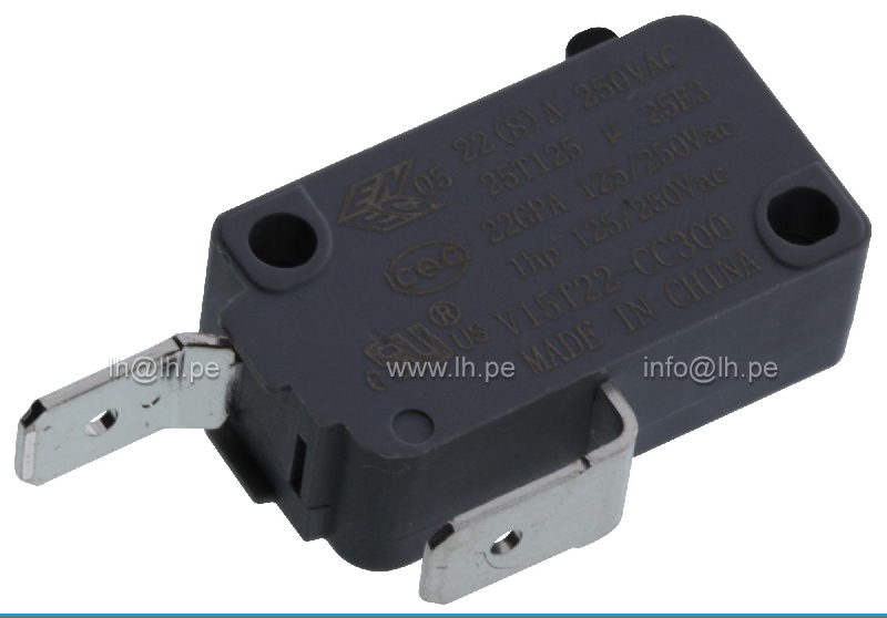 V15T22-CC300                             Microconmutador SNAP ACTION, 22A/250VAC, SPST-NC, marca Honeywell