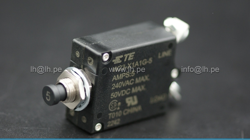 W23-X1A1G-5                 Circuit Breakers, Thermal, Series Trip, Black, 5A, 240VAC, 50VDC, TE