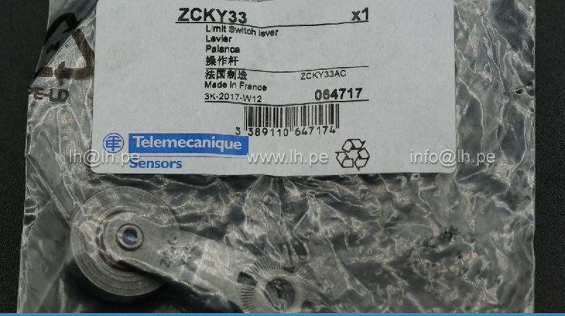 ZCKY33                         LIMIT SWITCH LEVER, LIMIT SWITCH, TELEMECANIQUE