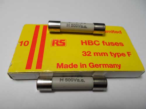 70-065-63/1ARS Fusible rapido F HBC,1A 6.3x32mm