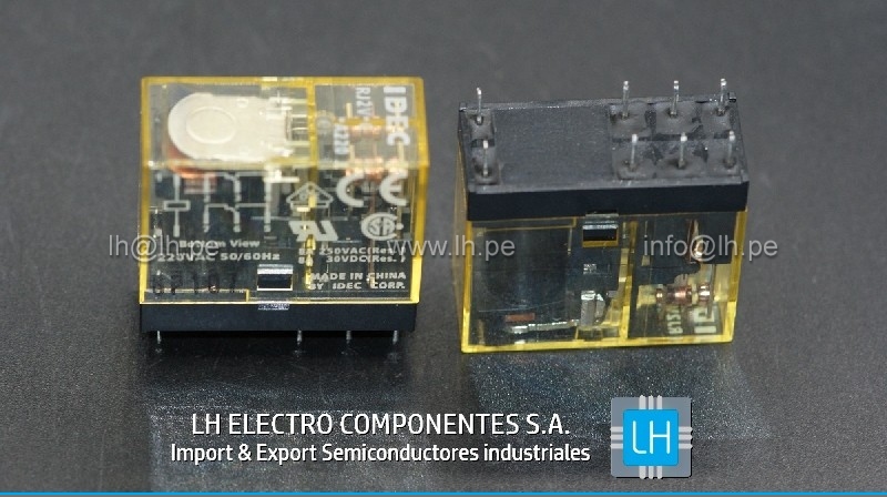 RJ2V-C-A220                  Rele Miniatura 220VAC, 8A, 250VAC,8 Pines PCB DPDT Marca: IDEC