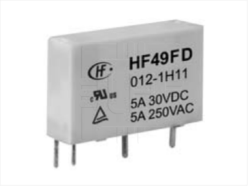 HF49FD/012-1H12T               Relay Miniatura SPST-NO, Bobina 12VDC, 4 Pines, 5A, 5A/250VAC