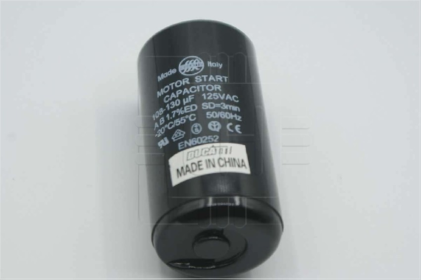 108-130uF 125VAC                          CAPACITOR MOTOR START 108-130UF, 125V