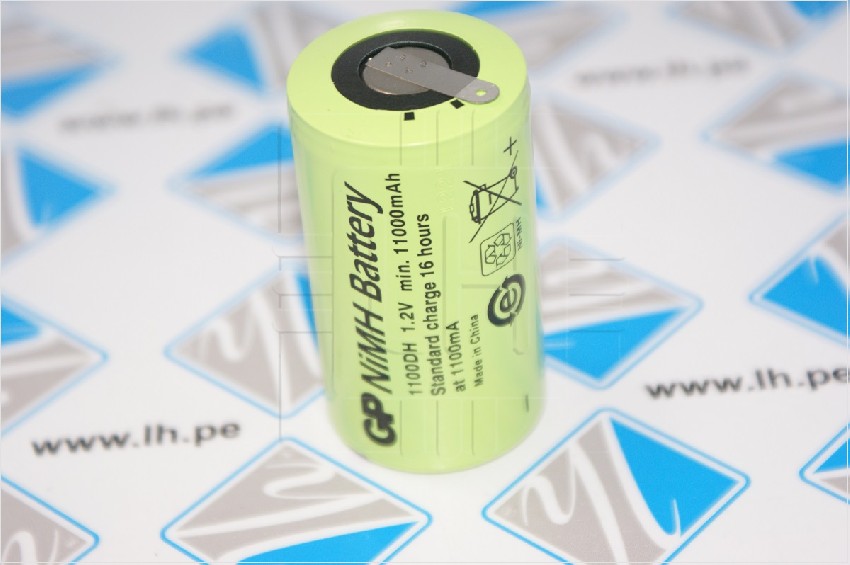 1100DH BLADE           Batería Recargable Ni-MH, 1.2V, 11000mAh, tamaño D, con conexiones