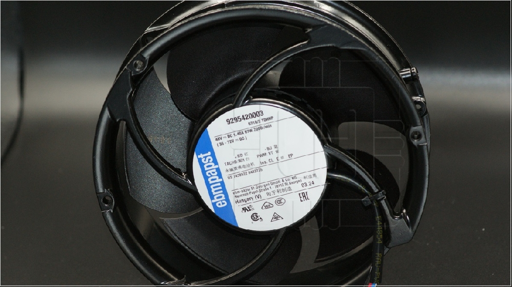 6318/2TDHHP                   Ventilador circular DC; axiales; 48VDC; Ø172x51mm; 710m3/h; 69dBA; bolas; Marca: EBM PAPTS