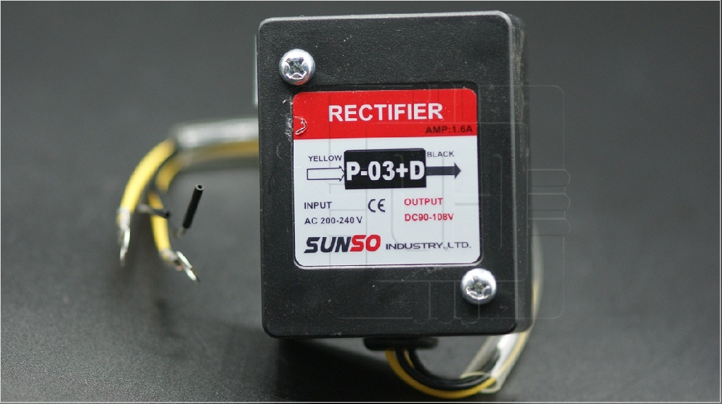 P-03+D                   Rectificador de freno 1.6A, Input AC200-240, Output, DC90-108V