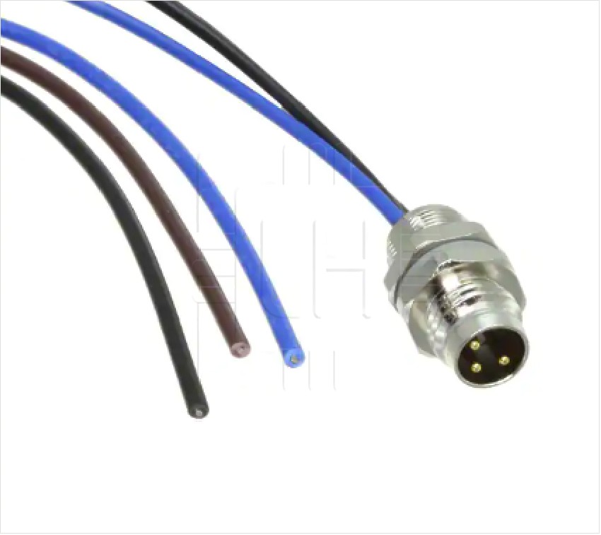 1453478 SACC-DSI-M 8MS-3CON-M 8/0,5               CONECTOR CIRCULAR METRICO, MACHO, RECTO, M8, CABLE 0.5M