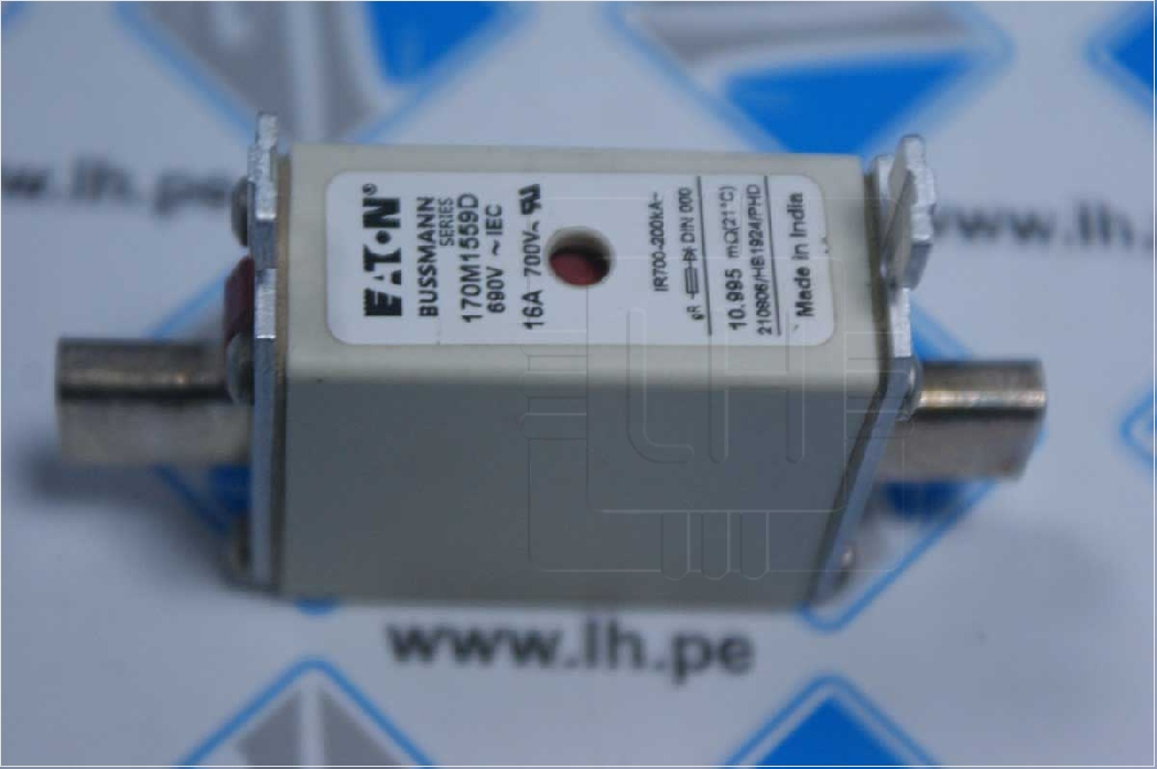 170M1559D              Fuse-link, high speed, 16A, AC 690 V, gR,dual indicator, live gripping lugs