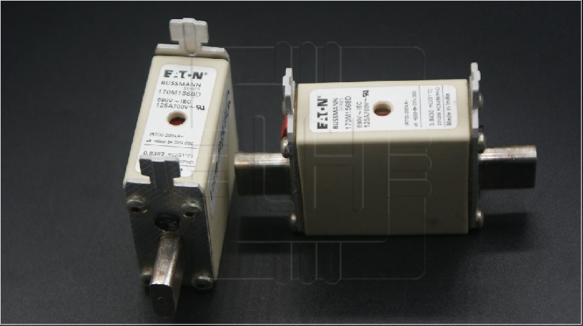 170M1568D                   Fusible ultraRapido NH-000; 125A, 690/700V, 200kA Interrupt, Class: aR; Marca: Eaton 