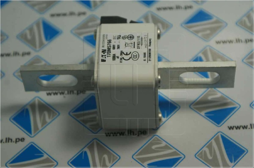 170M5766              FUSE 1000A 690V 2FKE/115 AR UC. Fuse-link, high speed, 1000A, AC690V, 200kA, Size 2, 61x77x135mm, aR, IEC, UL, type K indicator