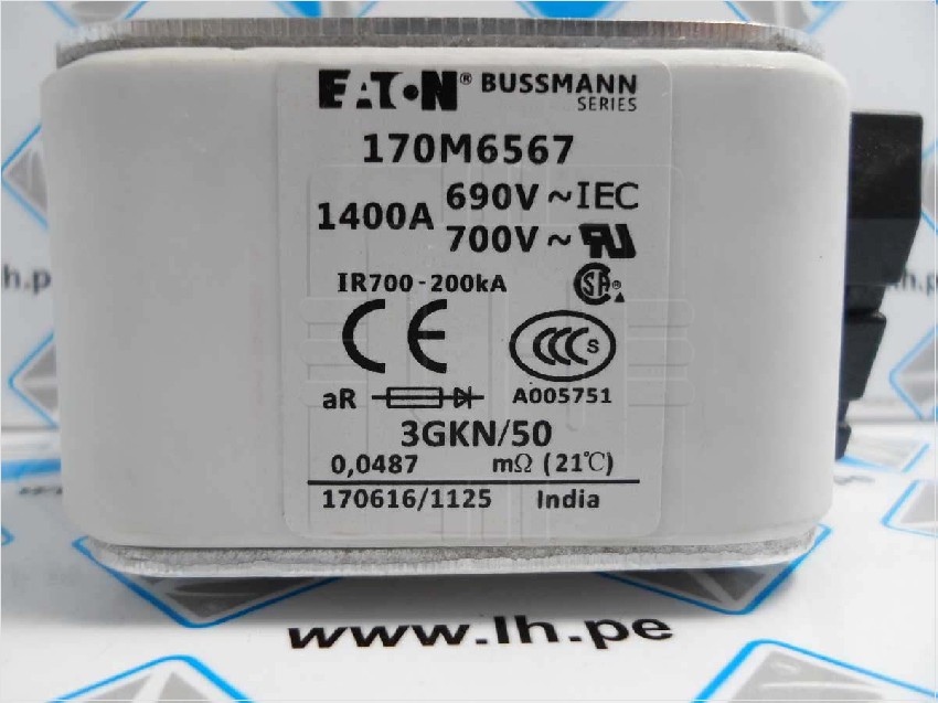 170M6567      FUSE 1400A 690V 3GKN/50 AR UC