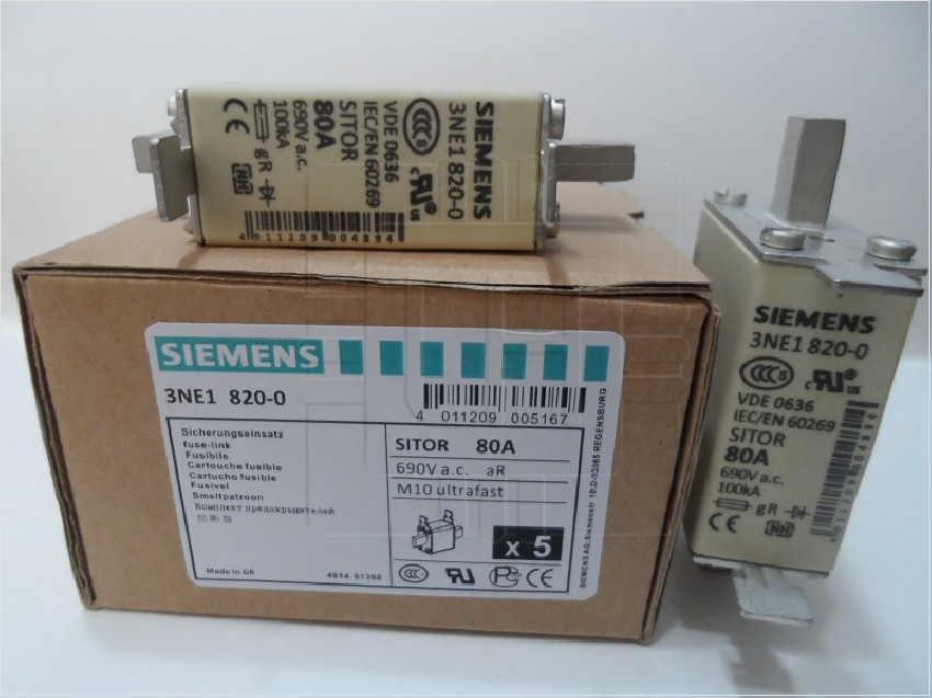 3NE1 820-0   FUSIBLE DIN 43620 80A, 690V, NH-000