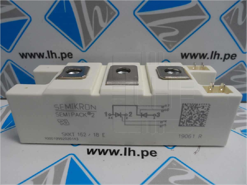 SKKT162/18E     Modulo Thyristor, Semipack 156A-250Amp, 1800V, 7 Pines