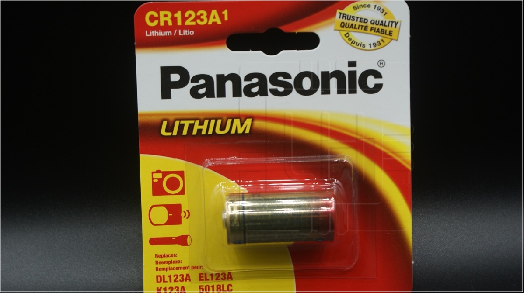 CR123A CR17345           Batería Lithium 3V, 1400mAh, Marca: Panasonic