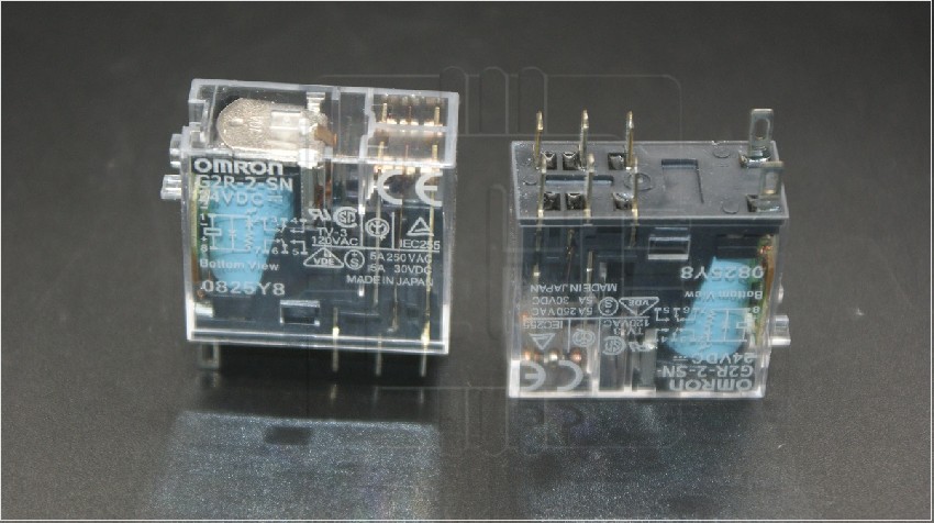 G2R-2-SND 24VDC (S)                      Relé: electromagnético; DPDT; bobina: 24VDC; 8 Pines;  Icantactosmáx: 5A; Marca: Omron 