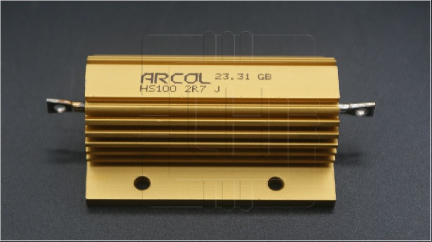 HS100-2R7J                   Resistor: bobinado; con radiador; atornillado; 2,7Ω; 100W; ±5%; Marca: Arcol