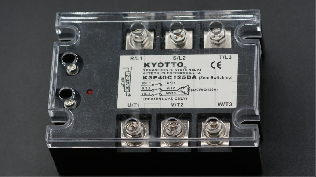 K3P40C125DA             RELE STADO SOLIDO 3 PHASE 125A, 480VAC, INPUT: 12-32VDC,  ZERO SWITCHING, MARCA: KYOTTO 