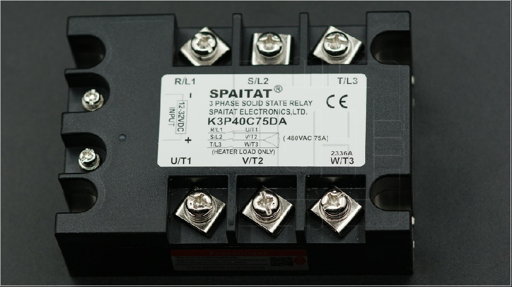 K3P40C75DA                   RELE STADO SOLIDO 3 PHASE 75A, 480VAC, INPUT: 12-32VDC, MARCA: SPAITAT